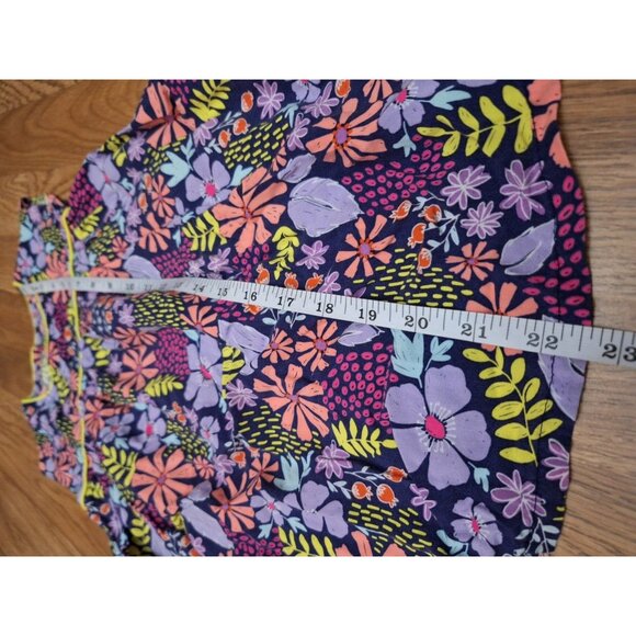 Cat & Jack Colorful Black Flower Leaves Sleeveless Summer Spring Dress Size 5 T - Picture 5 of 7